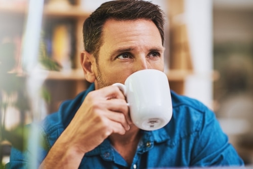 Man,,Drinking,Coffee,And,Home,For,Break,,Relax,And,Comfort Swallowing Issues & Treatment in Poway, CA